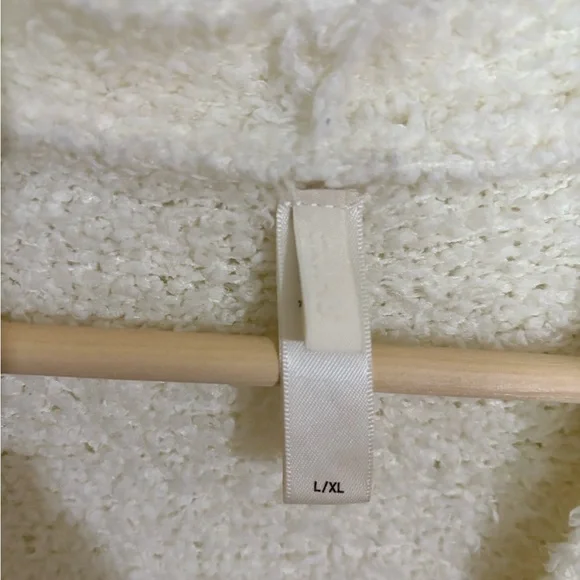 Skims Cozy Knit Robe Fuzzy Soft Ivory Cream Lounge  L/XL - Picture 4 of 9